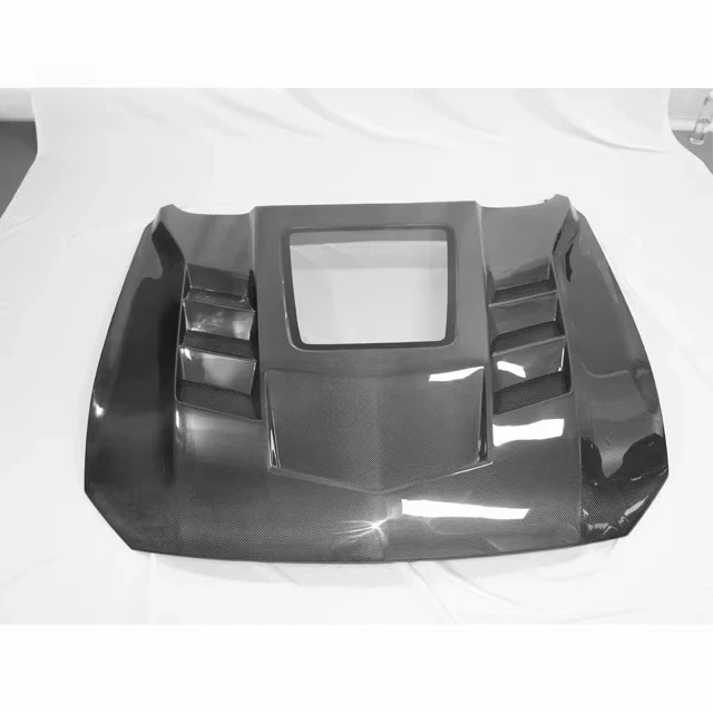 Carbon Hood for  Mustang 2024+ S650 Upgrade Transparency Style Carbon Fiber Engine Bonnet Hood